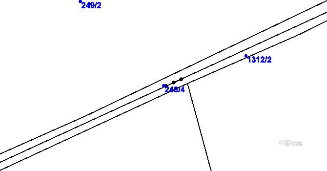 Parcela st. 248/4 v KÚ Lipec, Katastrální mapa