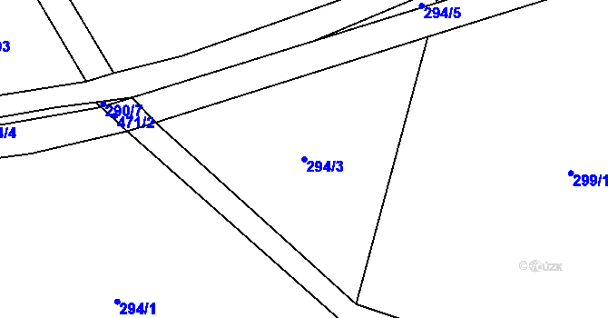 Parcela st. 294/3 v KÚ Lipec, Katastrální mapa