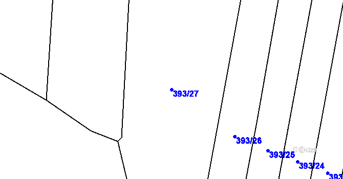 Parcela st. 393/27 v KÚ Lipec, Katastrální mapa