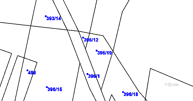 Parcela st. 396/19 v KÚ Lipec, Katastrální mapa