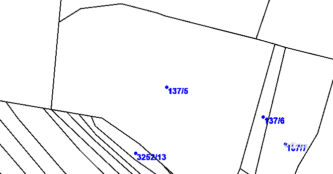 Parcela st. 137/5 v KÚ Radslavičky, Katastrální mapa