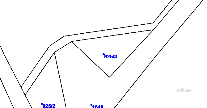 Parcela st. 925/3 v KÚ Radslavice u Přerova, Katastrální mapa