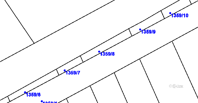 Parcela st. 1359/8 v KÚ Rájec u Zábřeha, Katastrální mapa
