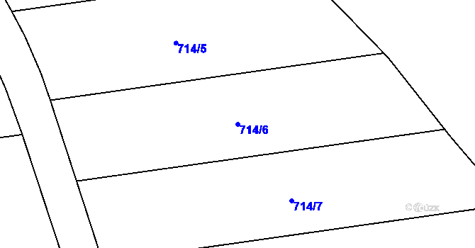 Parcela st. 714/6 v KÚ Rájec u Zábřeha, Katastrální mapa