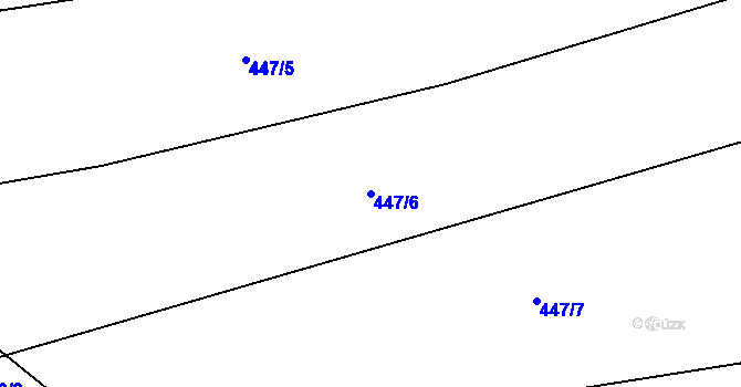 Parcela st. 447/6 v KÚ Rájec u Zábřeha, Katastrální mapa