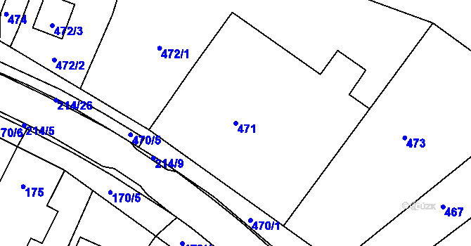 Parcela st. 471 v KÚ Jestřebí, Katastrální mapa