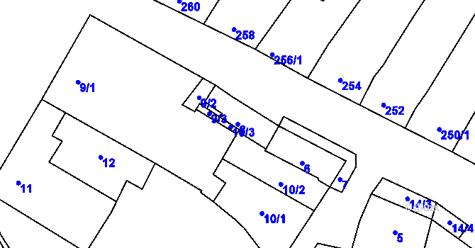 Parcela st. 8 v KÚ Rájec nad Svitavou, Katastrální mapa