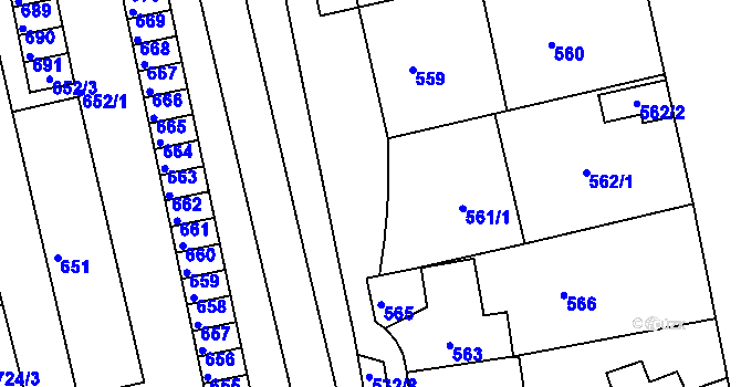 Parcela st. 532/7 v KÚ Rájec nad Svitavou, Katastrální mapa