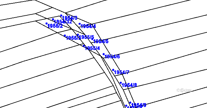 Parcela st. 1954/6 v KÚ Rájec nad Svitavou, Katastrální mapa