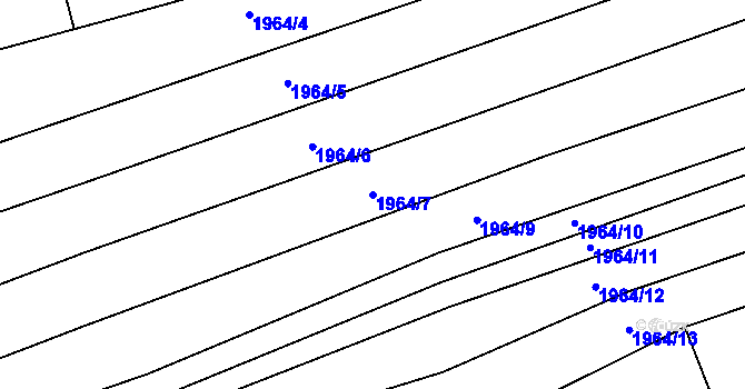 Parcela st. 1964/7 v KÚ Rájec nad Svitavou, Katastrální mapa