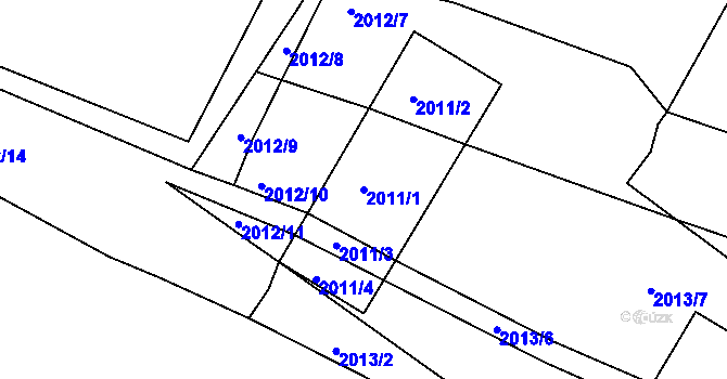 Parcela st. 2011/1 v KÚ Rájec nad Svitavou, Katastrální mapa