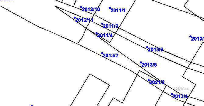 Parcela st. 2013/2 v KÚ Rájec nad Svitavou, Katastrální mapa