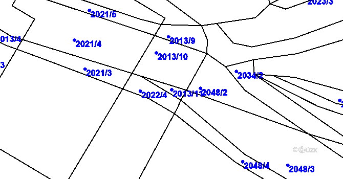Parcela st. 2013/11 v KÚ Rájec nad Svitavou, Katastrální mapa