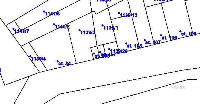 Parcela st. 457 v KÚ Ráječko, Katastrální mapa