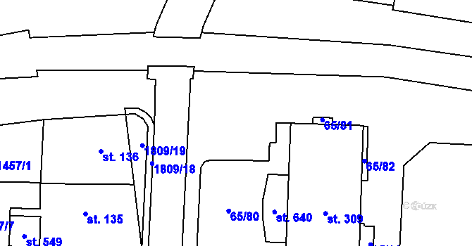 Parcela st. 65/3 v KÚ Ráječko, Katastrální mapa