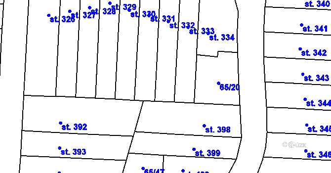 Parcela st. 65/18 v KÚ Ráječko, Katastrální mapa