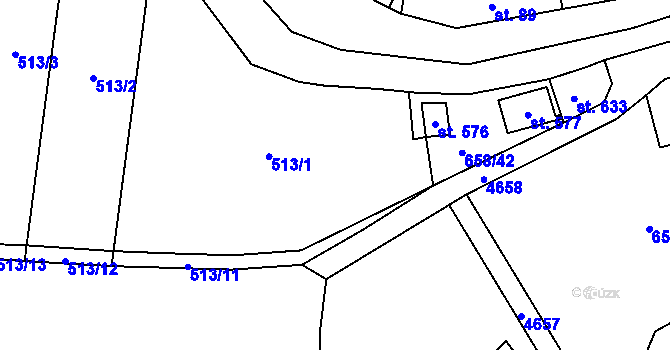Parcela st. 658/18 v KÚ Ráječko, Katastrální mapa