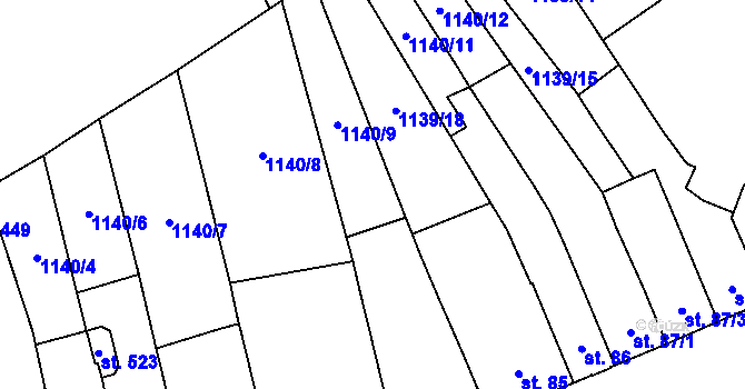 Parcela st. 1139/19 v KÚ Ráječko, Katastrální mapa