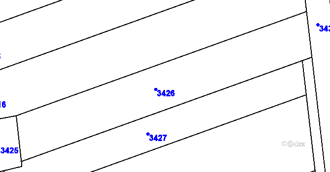 Parcela st. 2037/36 v KÚ Ráječko, Katastrální mapa