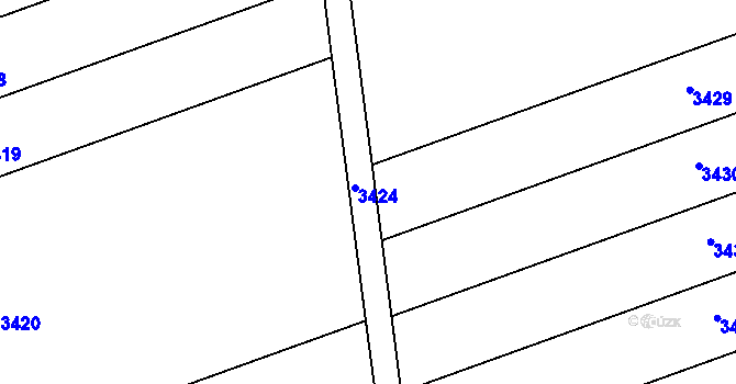 Parcela st. 2037/46 v KÚ Ráječko, Katastrální mapa