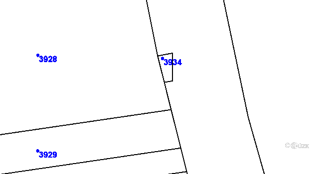 Parcela st. 2038/17 v KÚ Ráječko, Katastrální mapa