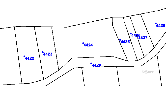 Parcela st. 4424 v KÚ Ráječko, Katastrální mapa