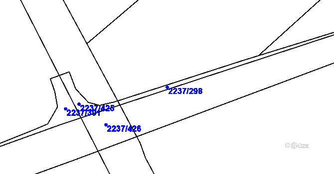 Parcela st. 2237/298 v KÚ Rajhrad, Katastrální mapa