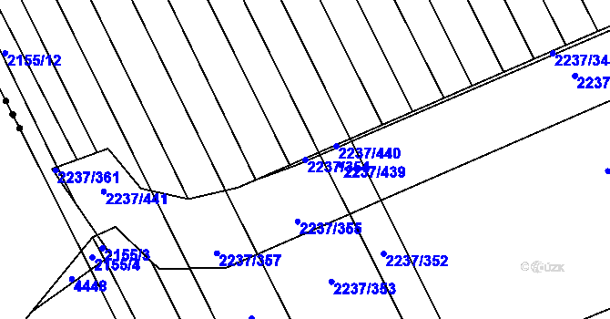 Parcela st. 2237/354 v KÚ Rajhrad, Katastrální mapa