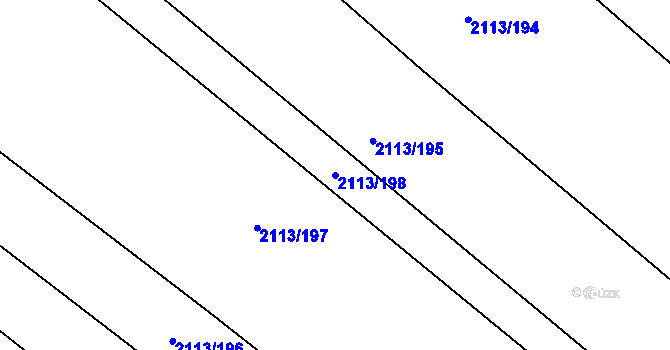 Parcela st. 2113/198 v KÚ Rajhrad, Katastrální mapa