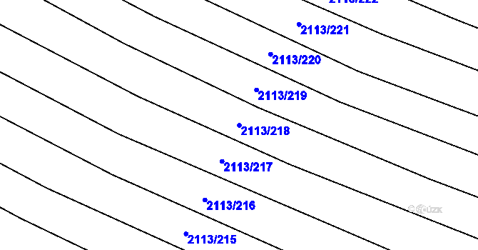 Parcela st. 2113/218 v KÚ Rajhrad, Katastrální mapa