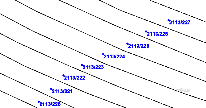 Parcela st. 2113/224 v KÚ Rajhrad, Katastrální mapa