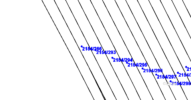 Parcela st. 2154/293 v KÚ Rajhrad, Katastrální mapa