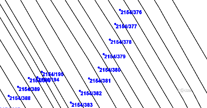 Parcela st. 2154/379 v KÚ Rajhrad, Katastrální mapa