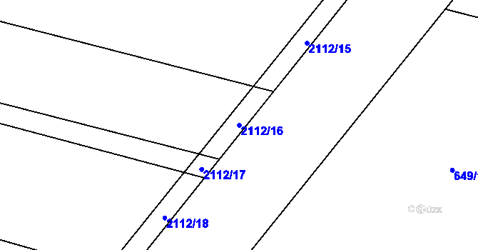 Parcela st. 2112/16 v KÚ Rajhrad, Katastrální mapa