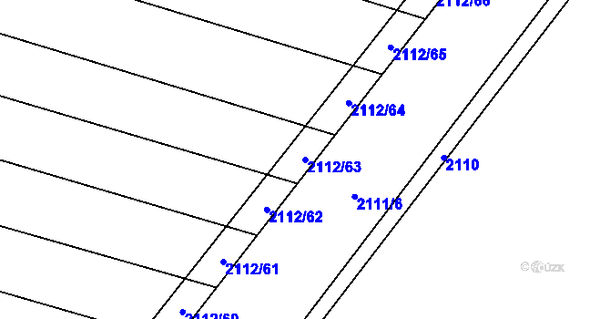 Parcela st. 2112/63 v KÚ Rajhrad, Katastrální mapa