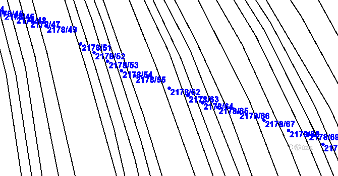 Parcela st. 2178/62 v KÚ Rajhrad, Katastrální mapa