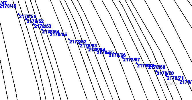 Parcela st. 2178/65 v KÚ Rajhrad, Katastrální mapa