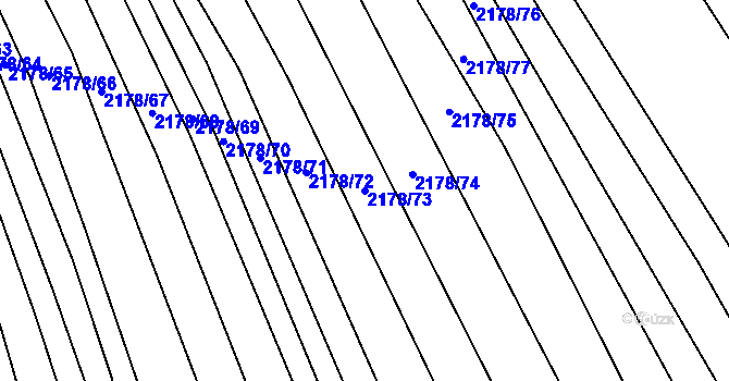Parcela st. 2178/73 v KÚ Rajhrad, Katastrální mapa