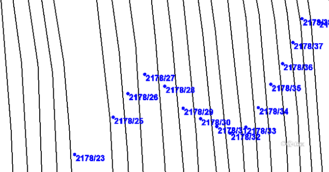 Parcela st. 2178/28 v KÚ Rajhrad, Katastrální mapa