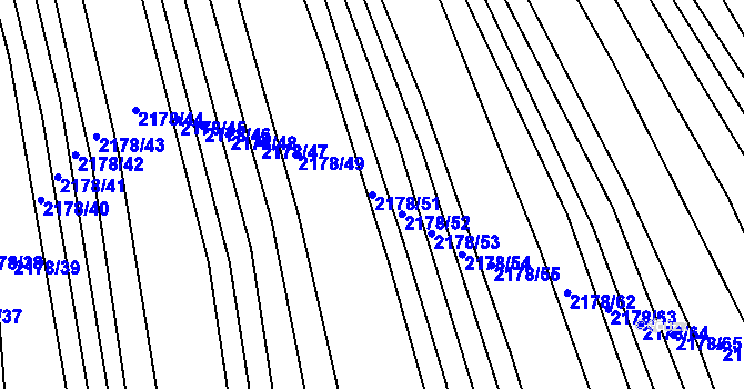 Parcela st. 2178/51 v KÚ Rajhrad, Katastrální mapa