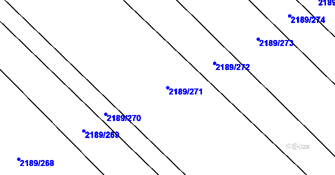 Parcela st. 2189/271 v KÚ Rajhrad, Katastrální mapa