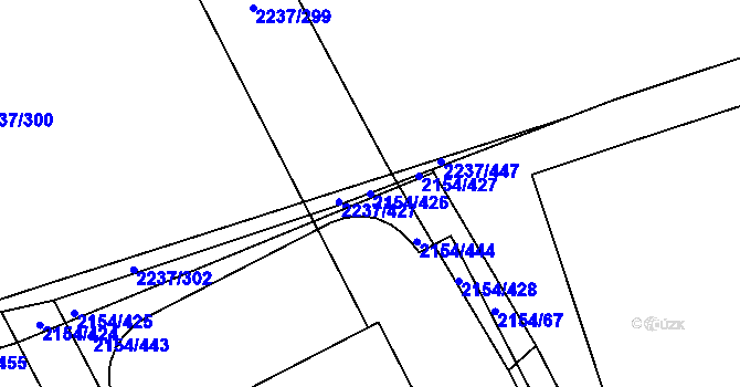 Parcela st. 2154/426 v KÚ Rajhrad, Katastrální mapa