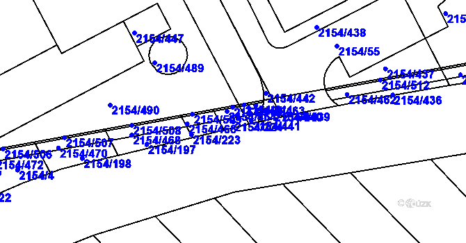 Parcela st. 2154/224 v KÚ Rajhrad, Katastrální mapa