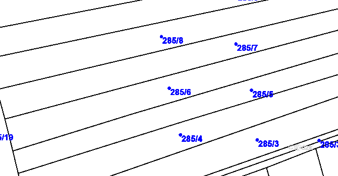 Parcela st. 285/6 v KÚ Otmarov, Katastrální mapa