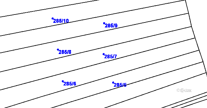 Parcela st. 285/7 v KÚ Otmarov, Katastrální mapa