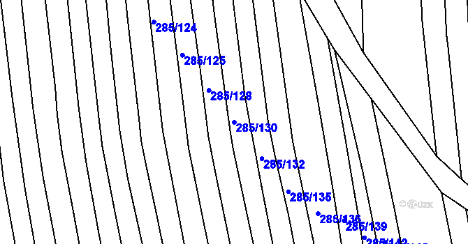 Parcela st. 285/130 v KÚ Otmarov, Katastrální mapa