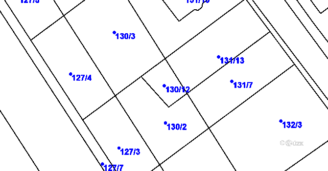 Parcela st. 130/12 v KÚ Otmarov, Katastrální mapa