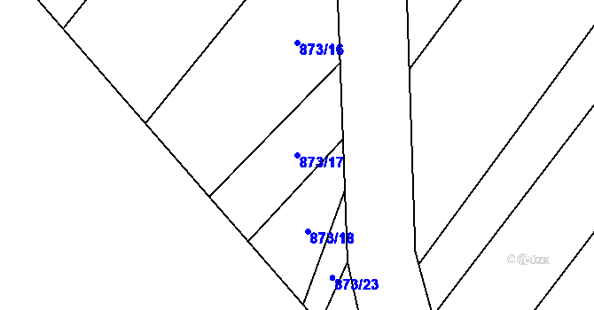 Parcela st. 873/17 v KÚ Rajhradice, Katastrální mapa