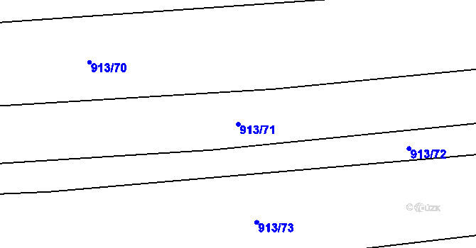 Parcela st. 913/71 v KÚ Rajhradice, Katastrální mapa