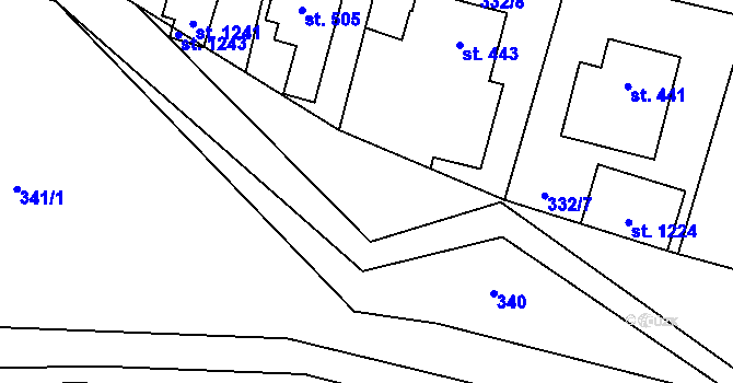 Parcela st. 337 v KÚ Rajnochovice, Katastrální mapa